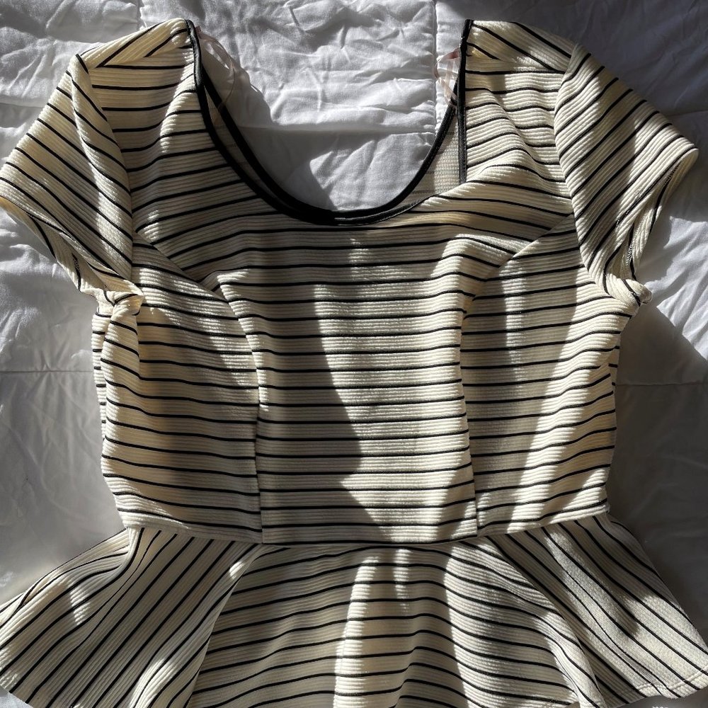 Peplum Striped top